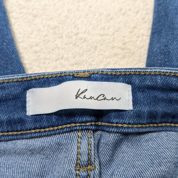 KanCan Meduim Blue Wash Skinny Ankle Distressed Jeans - Size 27 (Juniors 7) - Picture 6 of 12